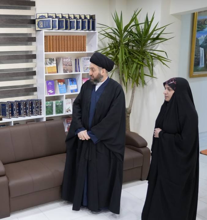 زيارة سماحة السيد عمار الحكيم الى مقر المؤسسة بمناسبة ذكرى التأسيس