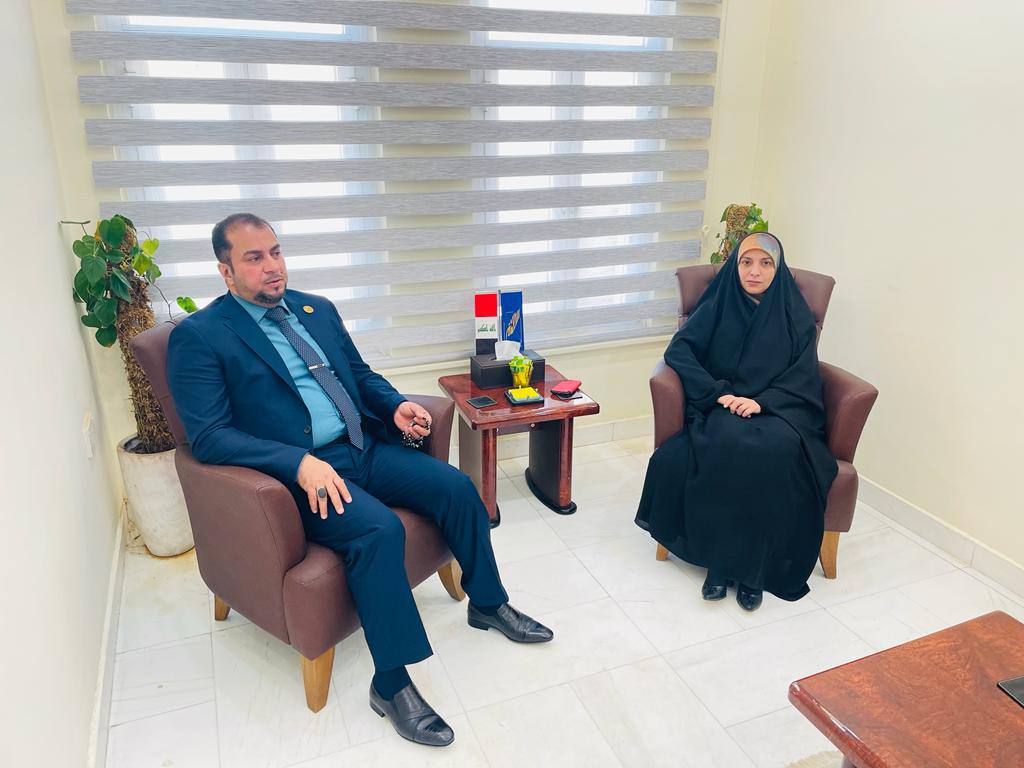 رئيس مؤسسة إنكي للدراسات والبحوث تستقبل عميد كلية التربية الأساسية في جامعة بابل الدكتور علي عبد الفتاح